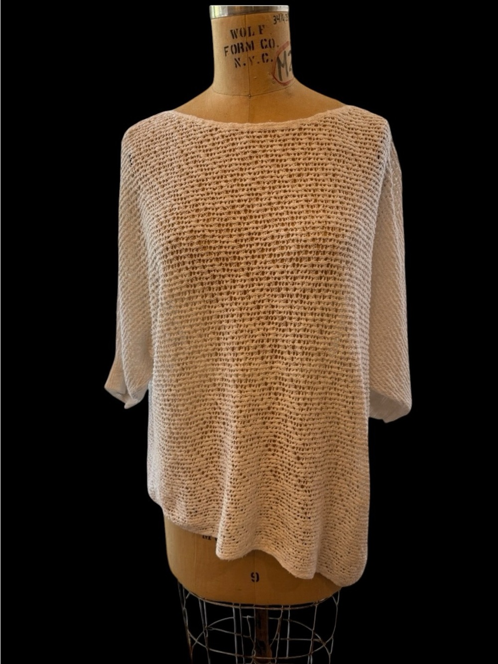 Eileen Fisher White 100% Organic Scoop Neck Sweater
